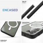 Encased Galaxy S23 MagSafe Uyumlu Manyetik Klf-Black Clear