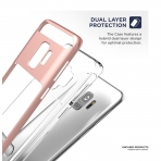Encased Galaxy S9 Reveal Seri effaf Klf/Ekran Koruyucu-Rose Gold