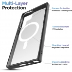Encased Galaxy S23 Ultra MagSafe Uyumlu Manyetik Klf-Black Clear