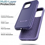 Encased Rebel Serisi Apple iPhone 15 Pro Klf-Purple