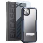 Encased iPhone 14 Ekran Koruyuculu Kickstand Klf-Blue