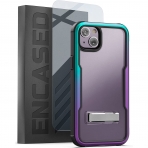 Encased iPhone 14 Ekran Koruyuculu Kickstand Klf-Purple Gradient