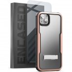 Encased iPhone 14 Plus Ekran Koruyuculu Kickstand Klf-Rose Gold