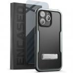 Encased iPhone 14 Pro Ekran Koruyuculu Kickstand Klf-Gunmetal