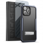 Encased iPhone 14 Pro Max Ekran Koruyuculu Kickstand Klf-Blue