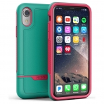 Encased iPhone XR Rebel Serisi Klf (MIL-STD-810G)-Teal Pink