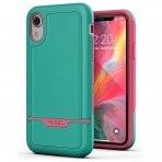 Encased iPhone XR Rebel Serisi Klf (MIL-STD-810G)-Teal Pink