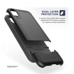Encased iPhone XR Rebel Serisi Klf (MIL-STD-810G)-Smooth Black