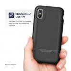 Encased iPhone XS Max Rebel Serisi Kemer Klipsli Klf (MIL-STD-810G)-Black