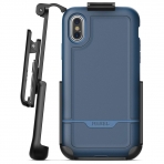 Encased iPhone XS Max Rebel Serisi Kemer Klipsli Klf (MIL-STD-810G)-Blue