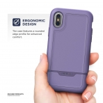 Encased iPhone XS Max Rebel Serisi Klf (MIL-STD-810G)-Purple