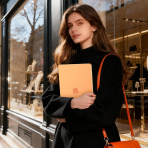 EooCoo MacBook Air Ultra �nce Koruyucu K�l�f (15 in�)-Cosmic Orange Clear