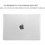 EooCoo MacBook Pro M4 Klf (14 in)-Sparkly Clear