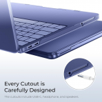 EooCoo Mat Sert MacBook Neo Laptop K�l�f Seti-Indigo Clear