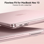 EooCoo Mat Sert MacBook Neo Laptop K�l�f Seti-Blush Clear