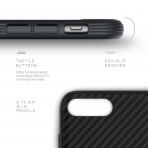 Evutec iPhone 7 Plus AER Ahap Desen Klf (Ara in Tutucu Dahildir)-Black
