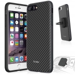 Evutec iPhone 7 Plus AER Ahap Desen Klf (Ara in Tutucu Dahildir)-Black