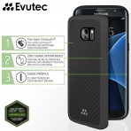 Evutec Samsung Galaxy S7 Edge Klf- Karbon SI Lite Black-Gray