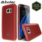 Evutec Samsung Galaxy S7 Karbon SI Lite Klf (Mil-STD-810G)-Red