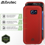 Evutec Samsung Galaxy S7 Karbon SI Lite Klf (Mil-STD-810G)-Red