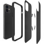 Evutec iPhone 12 Mini AERGO Serisi Balistik Klf (MIL-STD-810G)-Black