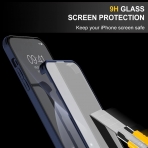 Ezanmull Apple iPhone 14 Pro Max Ekran Koruyuculu Klf-Gem Blue