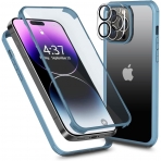 Ezanmull Apple iPhone 14 Pro Max Ekran Koruyuculu Klf-Capri Blue