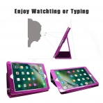 FANSONG iPad Parltl Deri Stand Klf (9.7 in)-Bling Purple