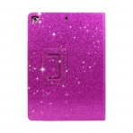 FANSONG iPad Parltl Deri Stand Klf (9.7 in)-Bling Purple