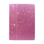 FANSONG iPad Parltl Deri Stand Klf (9.7 in)-Bling Pink