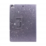 FANSONG iPad Parltl Deri Stand Klf (9.7 in)-Bling Grey