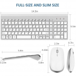 FENIFOX USB Slim 2.4G Kablosuz Klavye ve Fare (Beyaz)