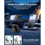 FNTCASE Galaxy Z Flip 8 Darbe Korumal� Standl� K�l�f-Black