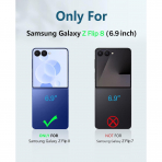 FNTCASE Galaxy Z Flip 8 Darbe Korumal� Standl� K�l�f-Blue