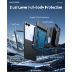 FNTCASE Galaxy Z Flip 8 Darbe Korumal� Standl� K�l�f-Blue
