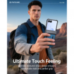 FNTCASE Galaxy Z Flip 8 Darbe Korumal� Standl� K�l�f-Blue