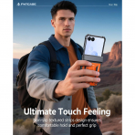 FNTCASE Galaxy Z Flip 8 Darbe Korumal� Standl� K�l�f-Orange