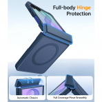 FNTCASE Galaxy Z Flip 8 MagSafe Ekran Koruyuculu K�l�f-Blue