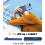 FNTCASE Galaxy Z Flip 8 MagSafe Ekran Koruyuculu K�l�f-Blue