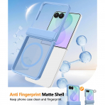 FNTCASE Galaxy Z Flip 8 MagSafe Ekran Koruyuculu K�l�f-Light Blue