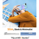 FNTCASE Galaxy Z Flip 8 MagSafe Ekran Koruyuculu K�l�f-Light Blue