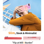FNTCASE Galaxy Z Flip 8 MagSafe Ekran Koruyuculu K�l�f-Light Pink