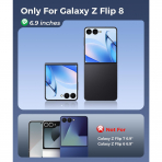 FNTCASE Galaxy Z Flip 8 MagSafe Korumal� K�l�f-Black