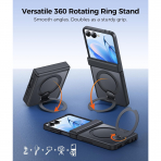FNTCASE Galaxy Z Flip 8 MagSafe Korumal� K�l�f-Black