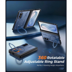 FNTCASE Galaxy Z Fold 8 MagSafe Korumal� Standl� K�l�f-Blue