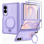 FNTCASE Galaxy Z Fold 8 MagSafe Korumal� Standl� K�l�f-Translucent Lavender