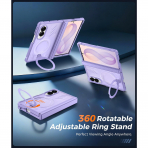 FNTCASE Galaxy Z Fold 8 MagSafe Korumal� Standl� K�l�f-Translucent Lavender