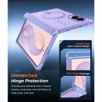 FNTCASE Galaxy Z Fold 8 MagSafe Korumal� Standl� K�l�f-Translucent Lavender