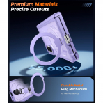 FNTCASE Galaxy Z Fold 8 MagSafe Korumal� Standl� K�l�f-Translucent Lavender
