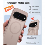 FNTCASE Google Pixel 11 / 11 Pro Uyumlu Manyetik K�l�f-Desert Gold